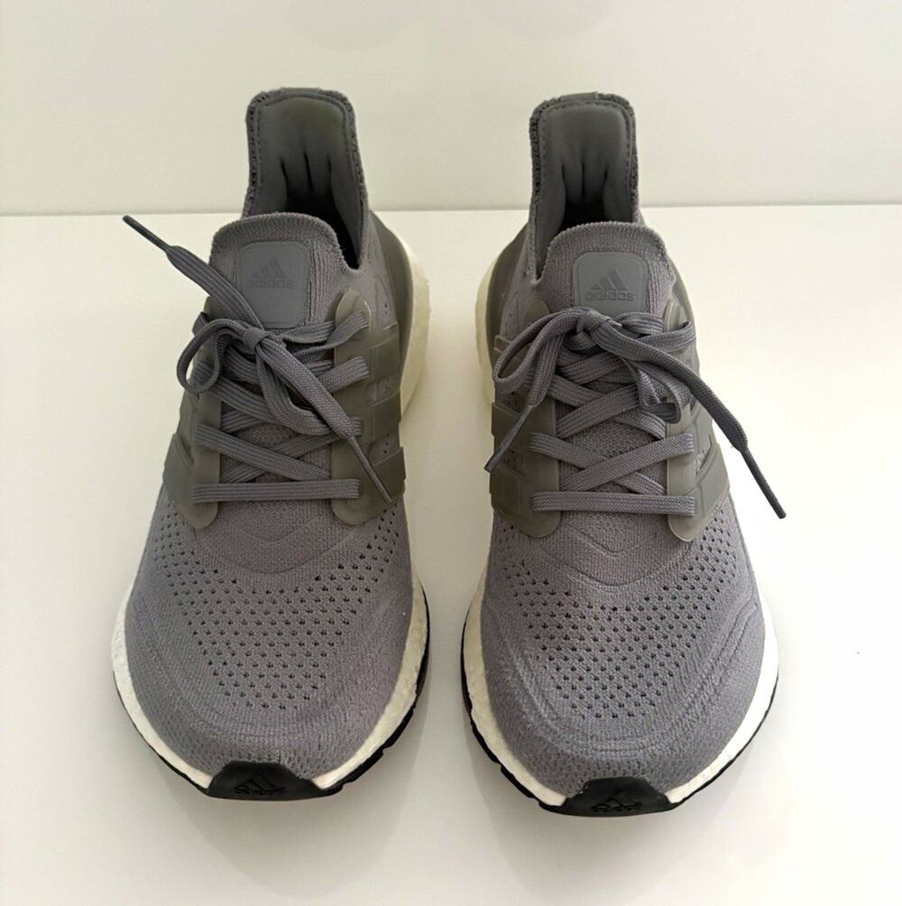 adidas Ultraboost 21 Women’s 6.5 Grey Running Shoes FY0404 Primeknit